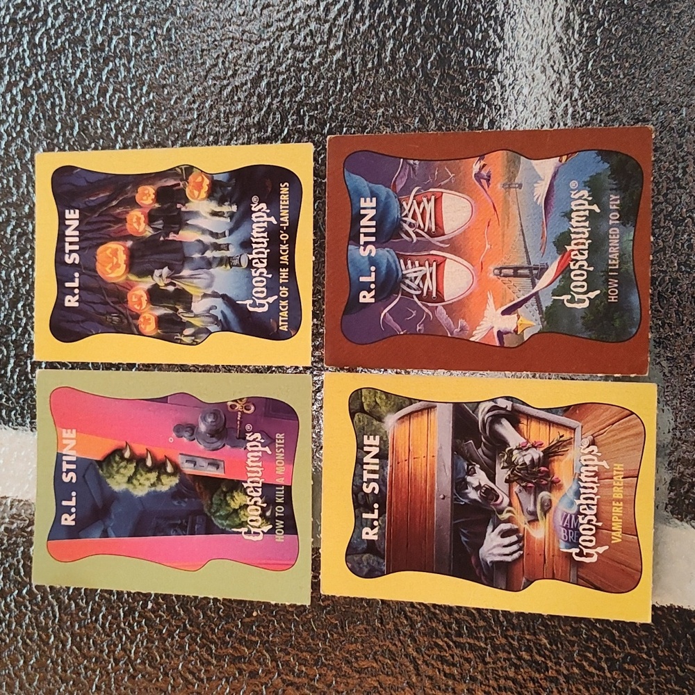 Goosebumps Trading Cards - Vintage - R.L. Stine - Set of 4 - GUC